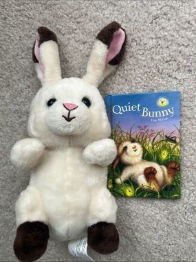 Free w/ purchase: Quiet Bunny by Lisa McCue matching Plush White Rabbit Cozy Pet